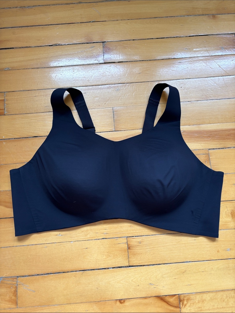 knix Black Seamless Comfort Bra with Wide Straps